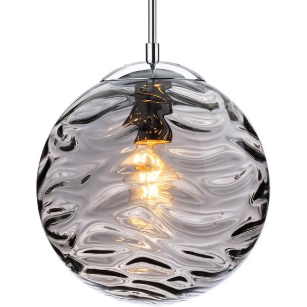 Firstlight Mercury Ceiling Pendant Light In Chrome With Smoked Glass 2929SM