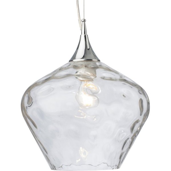 Firstlight Titan Single Ceiling Pendant Light In Polished Chrome With Clear Glass 2930CL