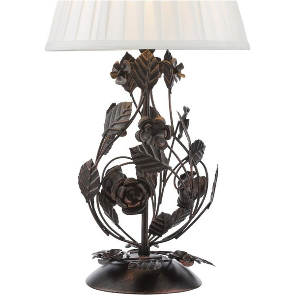 Dar Lighting Priscilla Table Lamp Base In Black And Bronze Finish