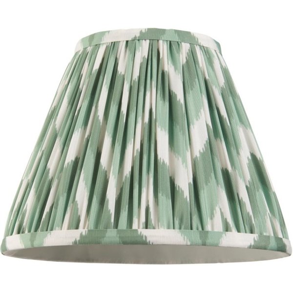 Endon 113066 Zigzag Tapered Lamp Shade 25 cm In Cotswold Green