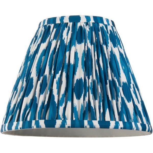 Endon 113090 Ikat Tapered Lamp Shade 25 cm In Marlin Blue