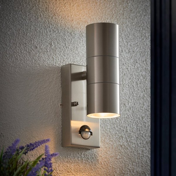 Endon EL-40062 Outdoor Stainless Steel Sensor Double Wall Light