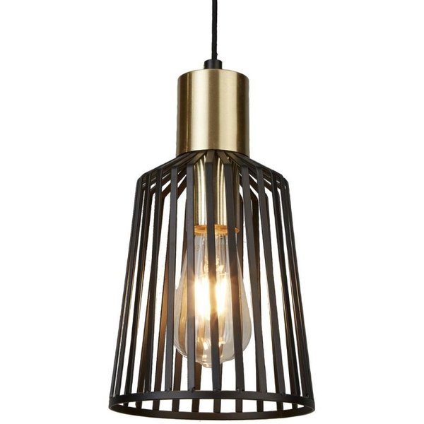 Searchlight 9412BK Bird Cage Small One Light Ceiling Pendant Light In Matt Black - Width: 160mm