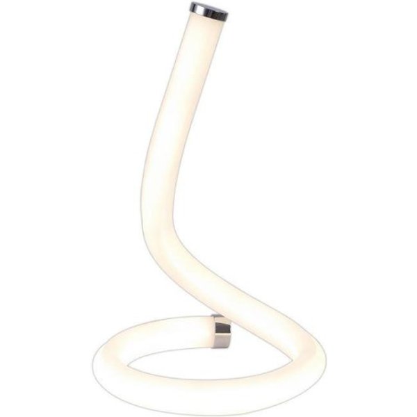 Mantra M6604 Nur II 12 Watt Table Lamp In Polished Chrome And Opal White