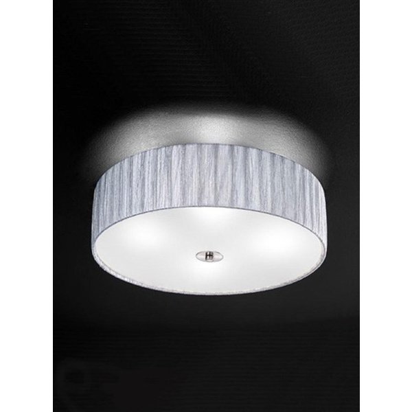 Franklite FL2283/4 Large Satin Nickel and Silver Flush Ceiling Light