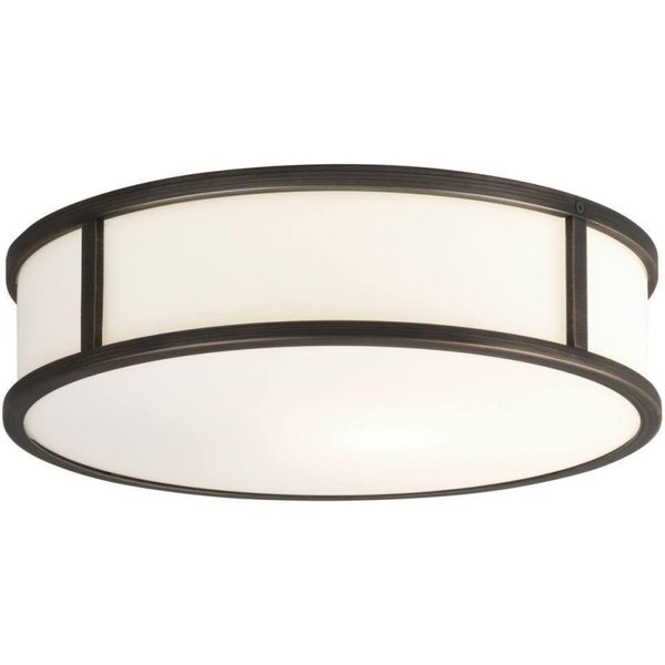Astro 1121043 Mashiko Round Flush Ceiling Light In Bronze Plate - D: 300mm