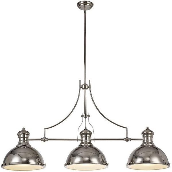Albany 3 Light Ceiling Pendant In Polished Nickel