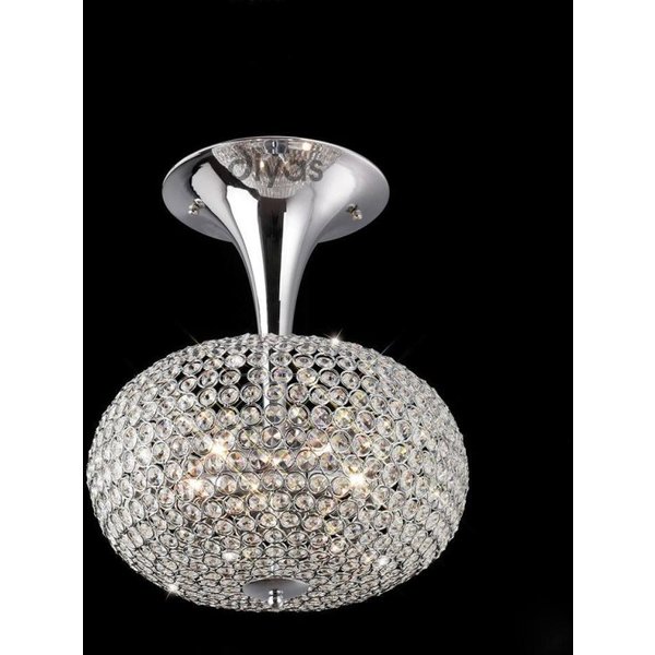 Diyas IL30416 Vado Crystal Semi Flush Ceiling Light