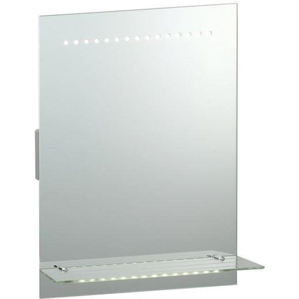 39237 Omega LED Illuminated Bathroom Mirror With Glass Shelf