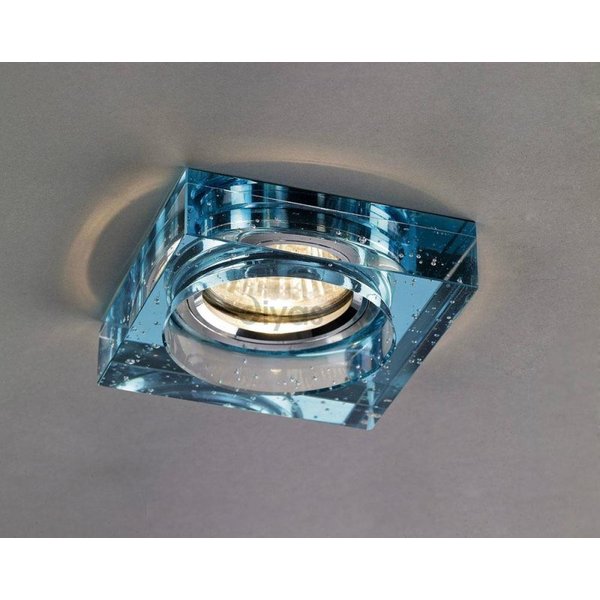 Diyas IL30832AQ Aqua Recessed Square Downlight Fascia with Bubbles