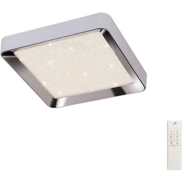 Mantra M5921 Male LED Small Square Flush Ceiling Light In Chrome - L: 500mm