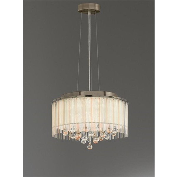 Franklite FL2346/6 6 Light Ceiling Pendant Light In Bronze With Crystal Drops