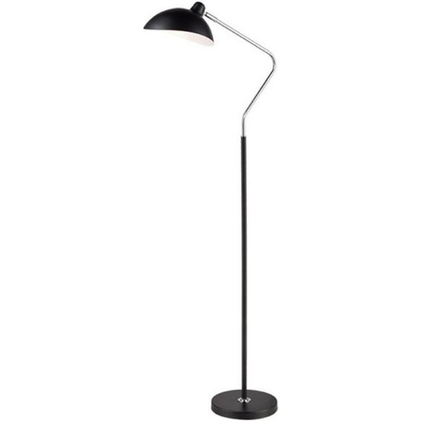 Franklite SL244 Standard Lamp 1 Light Floor Light In Matt Black And Chrome