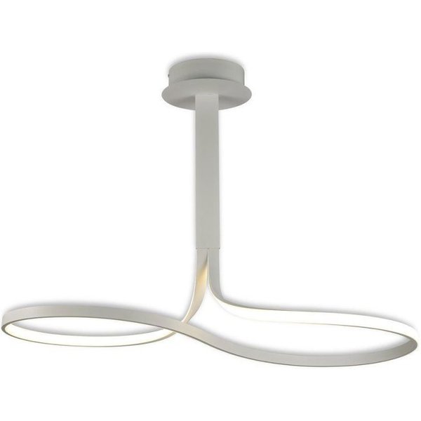M6003 Nur LED Tall Loop Semi Flush Dimmable Ceiling Light In White