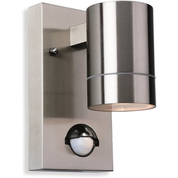 Firstlight 3428ST Colt One Light Wall Light With PIR In Stainless Steel