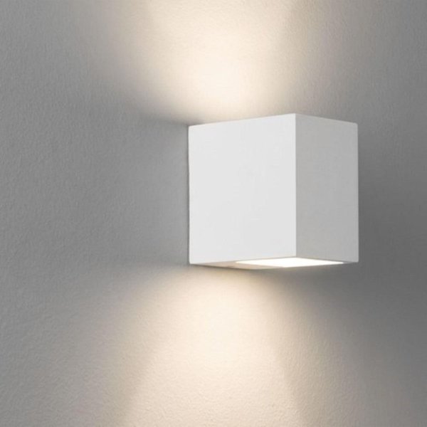 Astro 1173001 Mosto 1 Light Up and Down Square White Modern Wall Bracket
