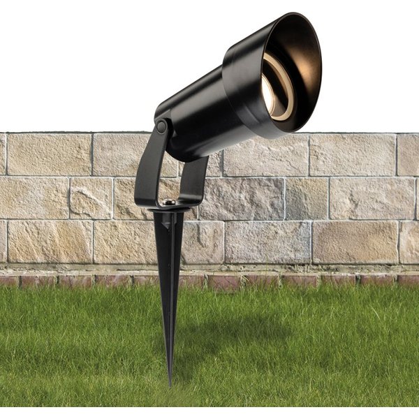 Firstlight 3847BK Rowan Resin Outdoor Wall And Spike Spot In Black IP65