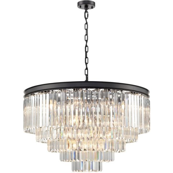 Franklite Perdita 27 Light Ceiling Pendant Light In Matt Black Finish FL2413-27