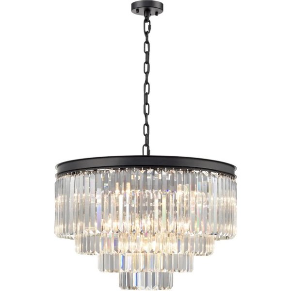 Franklite Perdita 20 Light Ceiling Pendant Light In Matt Black Finish FL2413-20