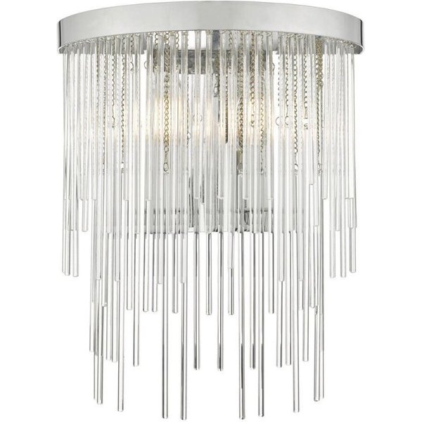Dar ISL0950 Isla 2 Light Wall Light In Polished Chrome