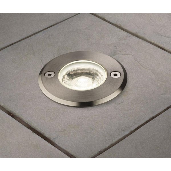 Firstlight 3733ST LED Driveover Lights In Stainless Steel - Dia: 70mm