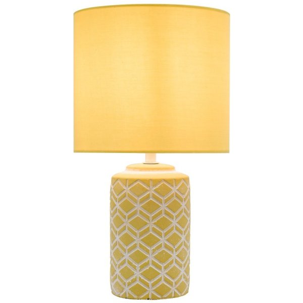 Dar Wisebuys Ilona Ceramic Table Lamp In Yellow With Shade