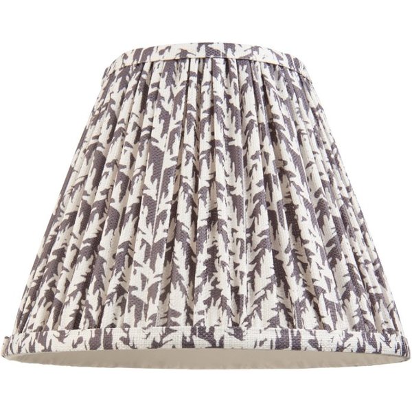 Endon 111296 Leaf Tapered Lamp Shade 25 cm In Pearl Grey