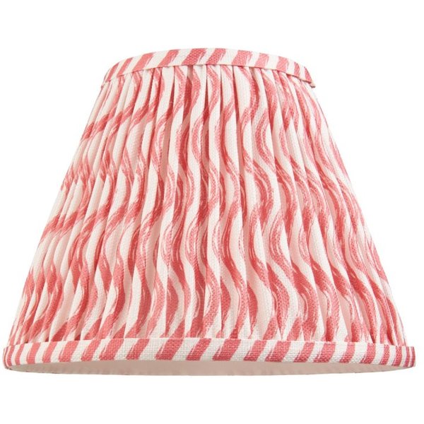 Endon 113058 Ripple Tapered Lamp Shade 25 cm In Coral Pink