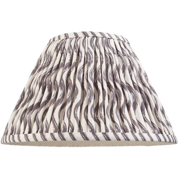 Endon 112927 Ripple Tapered Lamp Shade 30 cm In Pearl Grey Finish