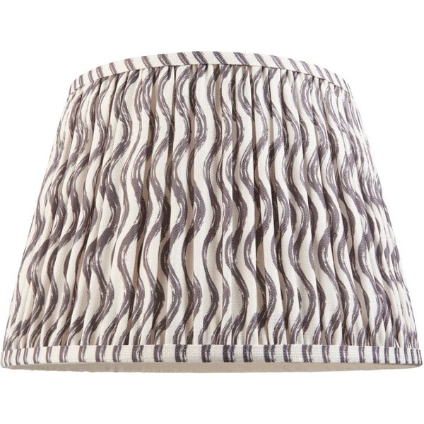 Endon 112928 Ripple Tapered Lamp Shade 35 cm In Pearl Grey Finish