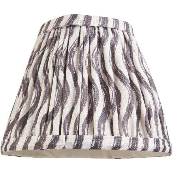 Endon 112924 Ripple Tapered Lamp Shade 16 cm In Pearl Grey Finish