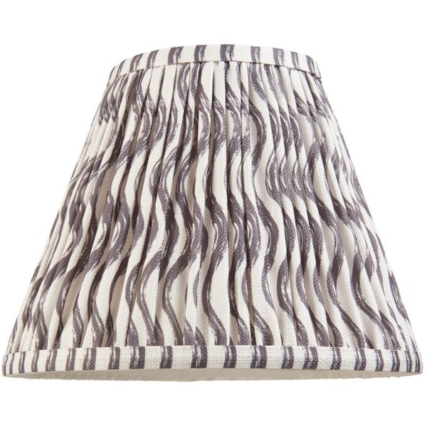 Endon 112926 Ripple Tapered Lamp Shade 25 cm In Pearl Grey Finish