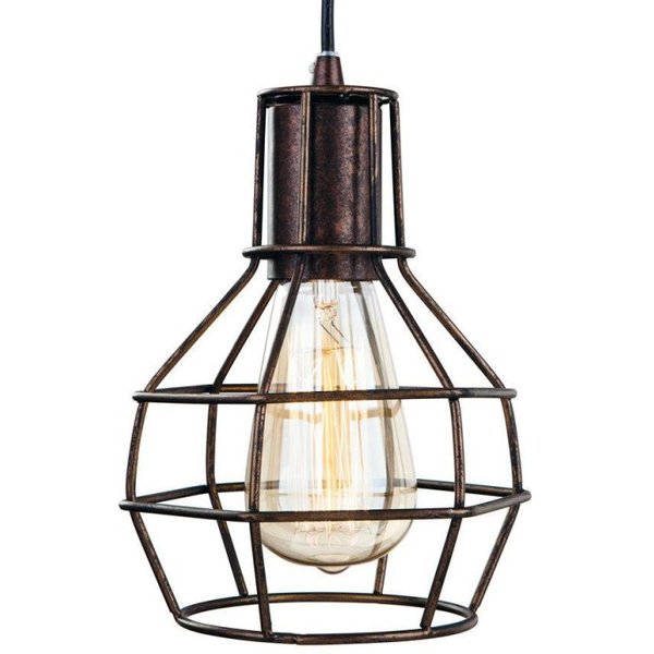 Firstlight 5913RB Clipper Pendant Ceiling Light In Rustic Brown