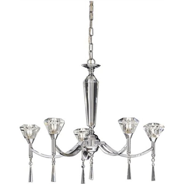 F2237/5 Chrome 5 Light Chandelier