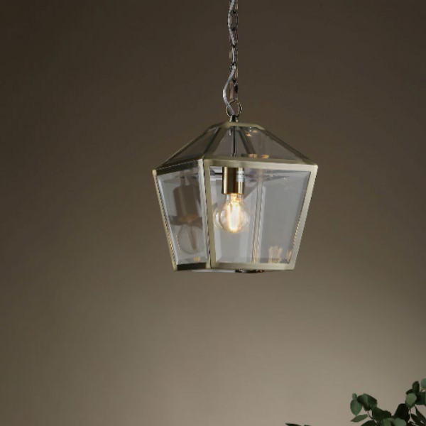 Dar CHU0175 Churchill Antique Brass Ceiling Pendant Light