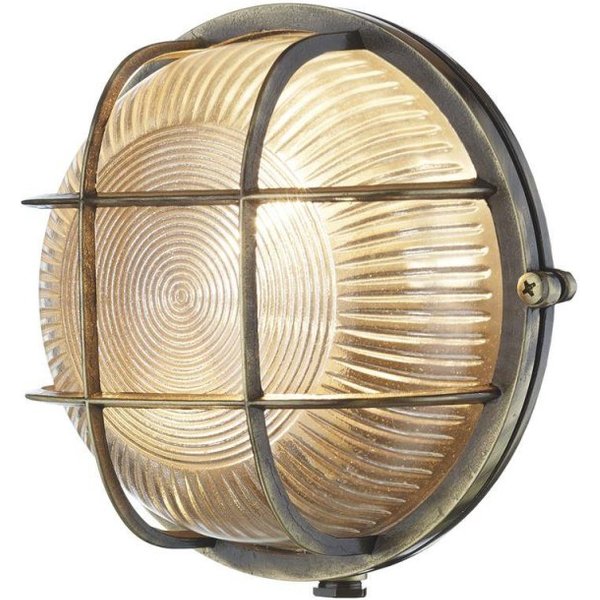David Hunt Lighting ADM5075 Admiral Antique Brass Outdoor Wall Light IP64