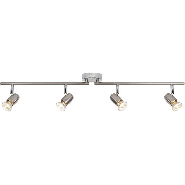 Saxby G5503177 Palermo Brushed and Polished Chrome Four Bar Spotlight