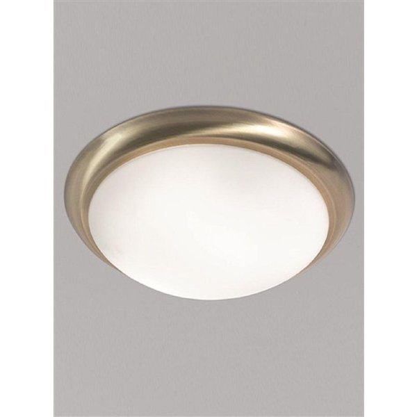 Franklite CF5743 3 Light Flush Ceiling Light In Bronze With Matt White Glass - Diameter: 420mm