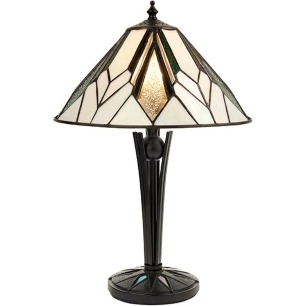 Interiors 1900 70365 Astoria Tiffany Small 1 Light Table Lamp With Shade