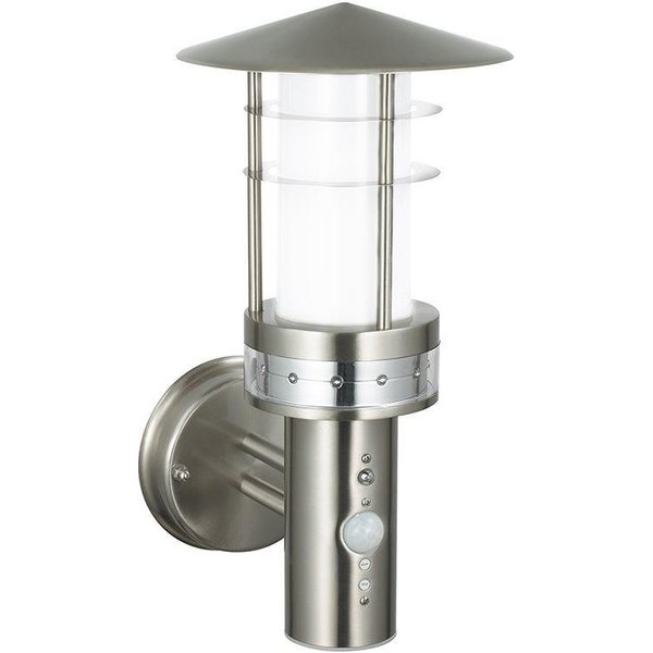 Saxby 13924 Pogoda PIR Outdoor Wall Light in Stainless Steel IP44