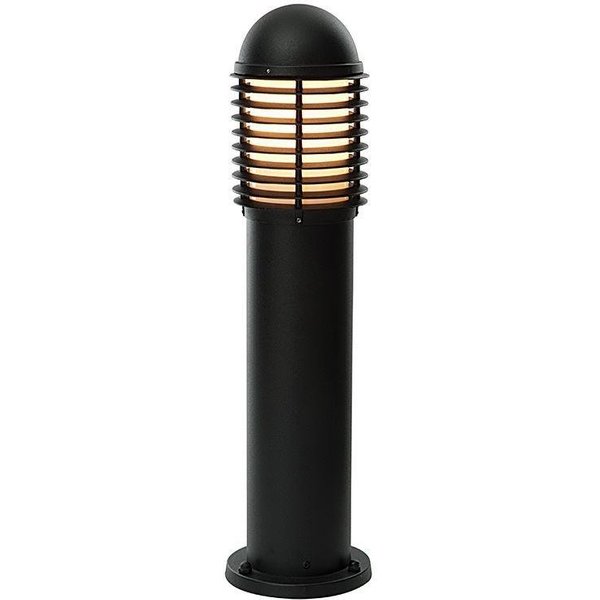 Saxby CH201E27BK Louvre Outdoor Post Light in Matt Black IP44