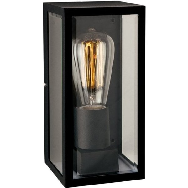 Firstlight Dallas 3424 Black Exterior Box wall Light IP44