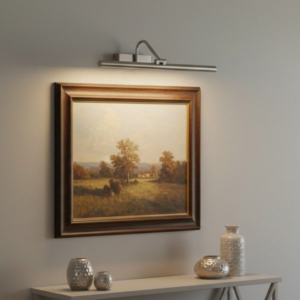 Firstlight 6835BS Rechargeable LED Picture Light In Brushed Steel Finish