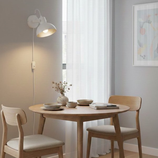 Firstlight 6899WH Plug-in Switched Wall Light In White Finish