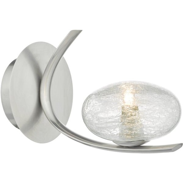 Dar LEI0746 Leighton 1 Light Wall Light In Satin Chrome