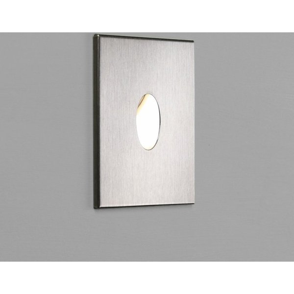 Astro 1175002 Tango Bathroom Recessed LED Wall Light In Steel