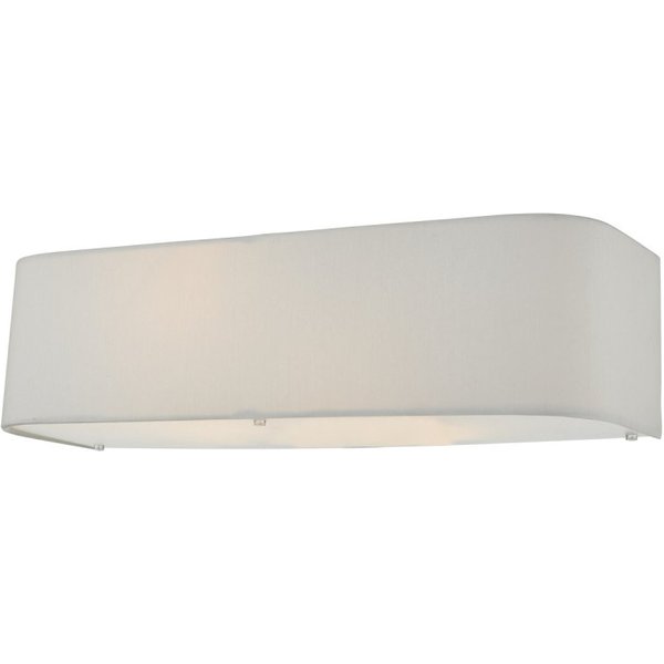 Dar Lighting RON092 Ronda 2 Light Wall Light With Ivory Silk Shade