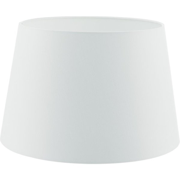 Dar CEZ142 Cezanne Tapered 350MM Diameter Drum Shade In White Faux Silk