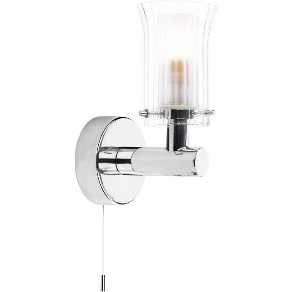 Dar ELB0750 Elba 1 Light Bathroom Wall Light In Chrome