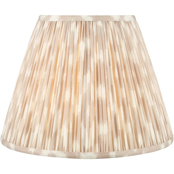 Dar Lighting Ikat Taupe And White Cotton Tapered Empire Shade 35cm